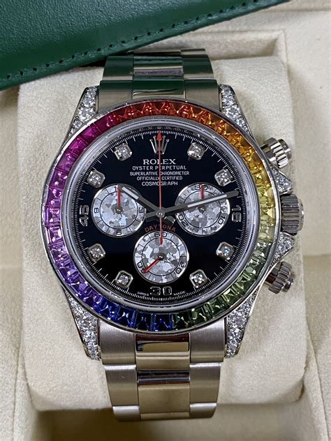 rolex rainbow gold|Rolex daytona rainbow 2022 price.